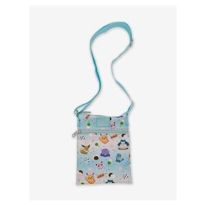 Pastel Blue Crossbody Bag with Pokemon Print